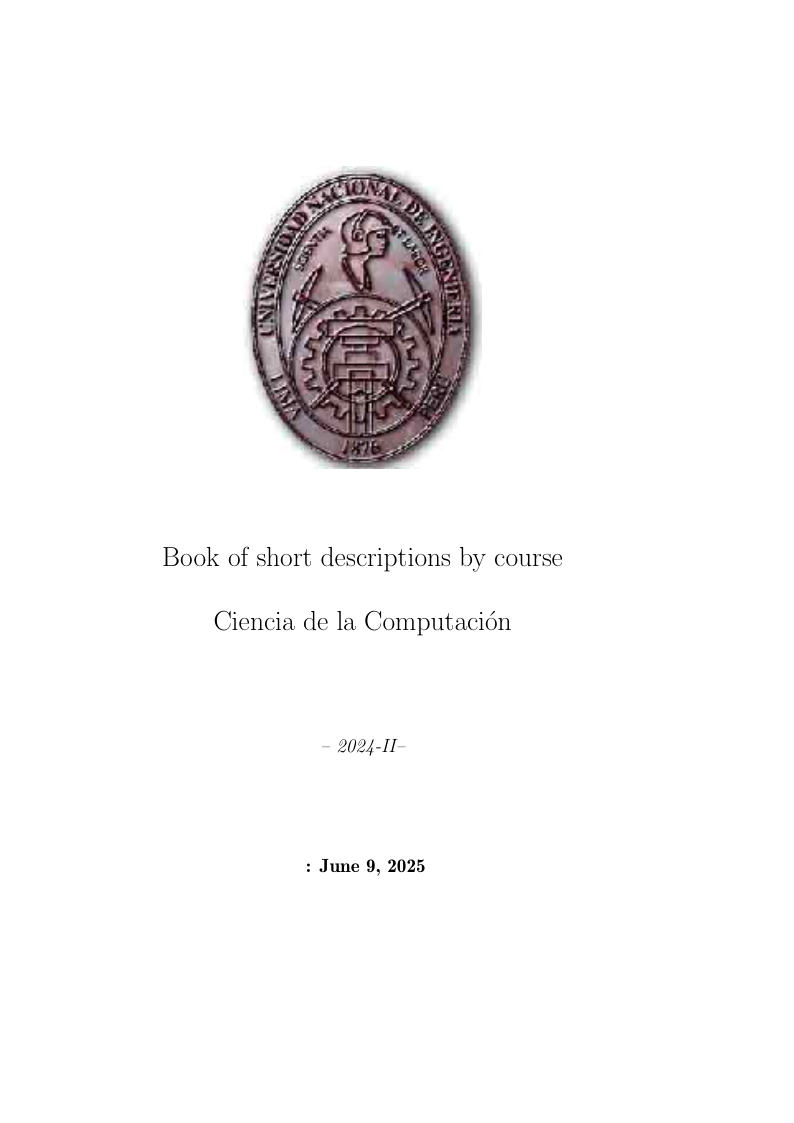 Book of Short descriptions